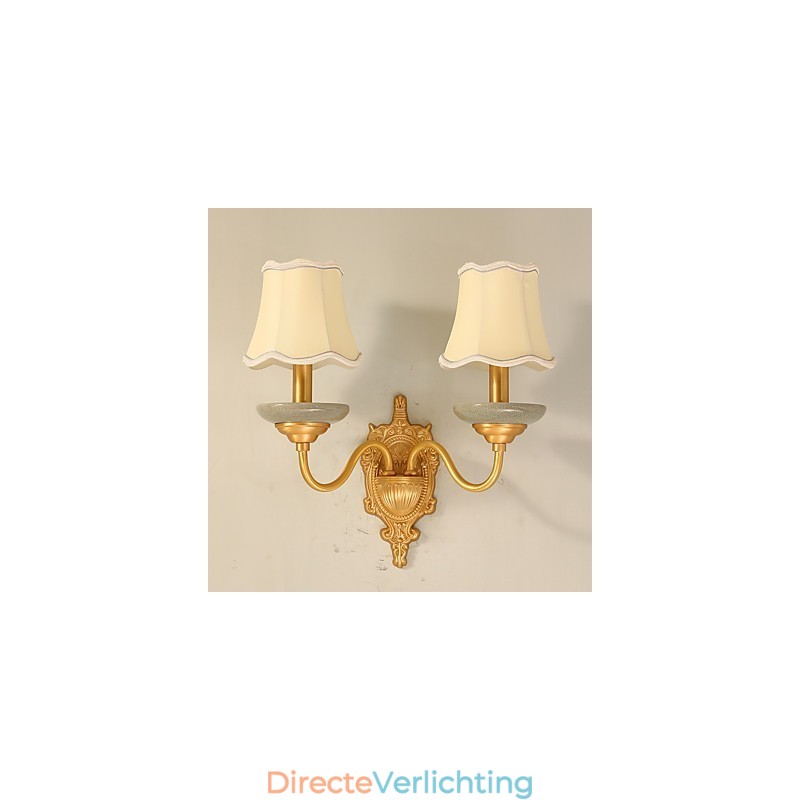 Eenvoudige landelijke traditionele klassieke messingfunctie voor mini-stijl uplight wandlampen wandlamp PU