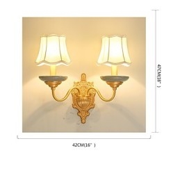 Eenvoudige landelijke traditionele klassieke messingfunctie voor mini-stijl uplight wandlampen wandlamp PU