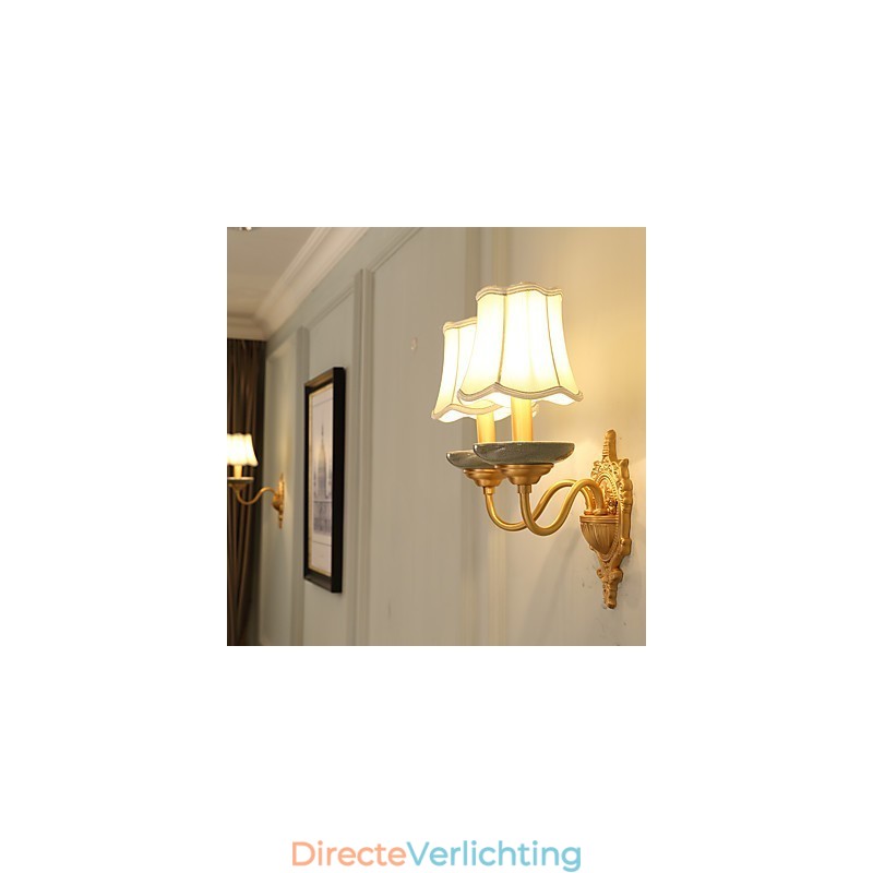Eenvoudige landelijke traditionele klassieke messingfunctie voor mini-stijl uplight wandlampen wandlamp PU