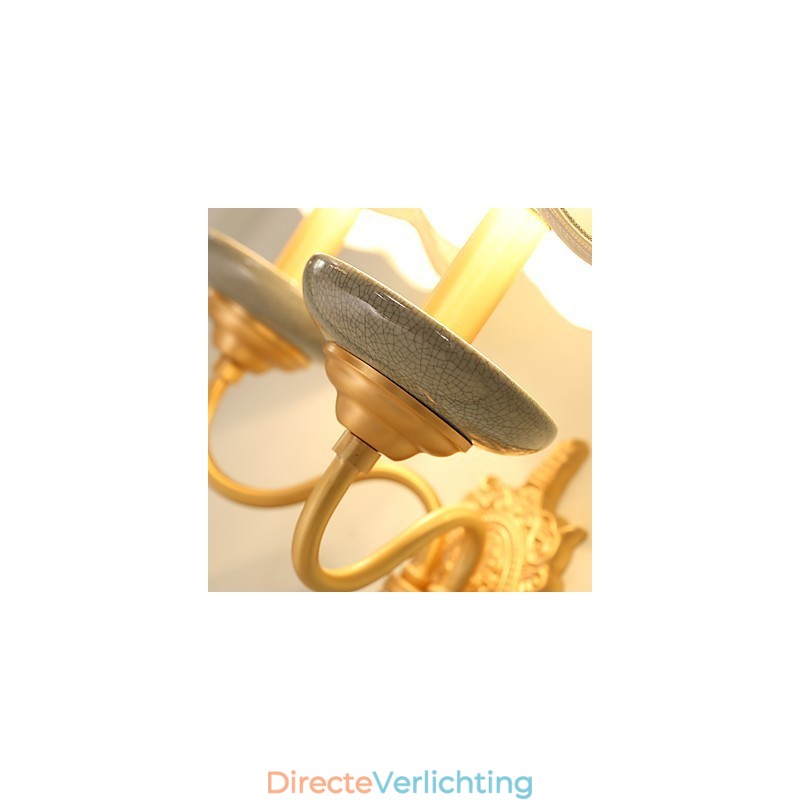 Eenvoudige landelijke traditionele klassieke messingfunctie voor mini-stijl uplight wandlampen wandlamp PU