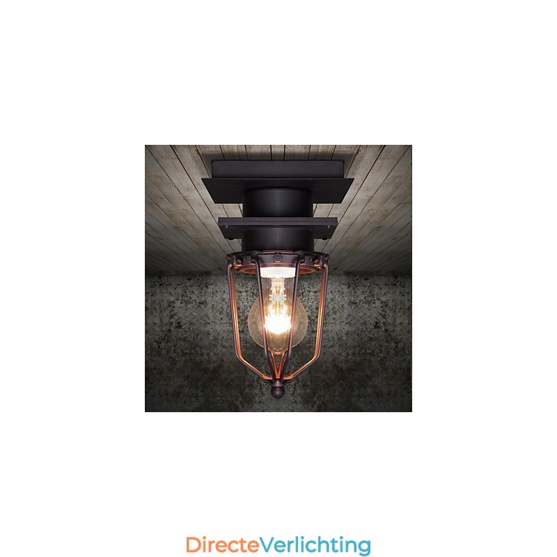 Retro Gesmede Wandlamp Enkele Kop Antieke Herinneringen Lamp Loft Amerikaans IJzer Vintage Kleine Kooien Plafondlamp