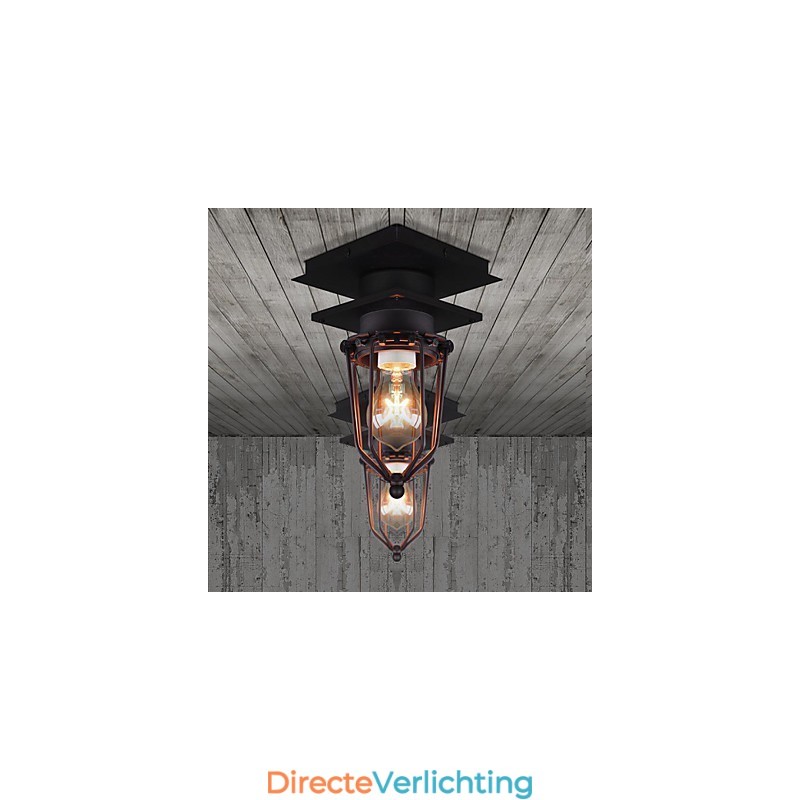 Retro Gesmede Wandlamp Enkele Kop Antieke Herinneringen Lamp Loft Amerikaans IJzer Vintage Kleine Kooien Plafondlamp