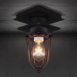 Retro Gesmede Wandlamp Enkele Kop Antieke Herinneringen Lamp Loft Amerikaans IJzer Vintage Kleine Kooien Plafondlamp