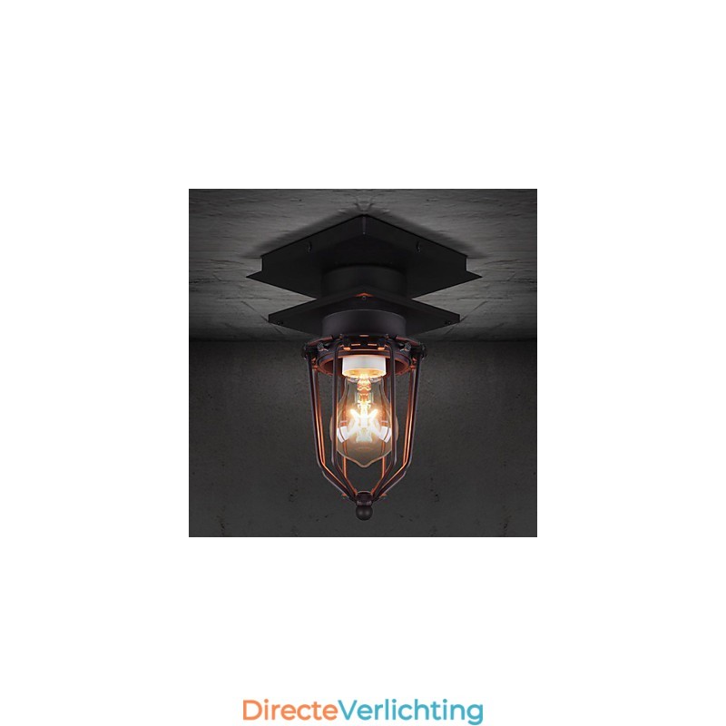 Retro Gesmede Wandlamp Enkele Kop Antieke Herinneringen Lamp Loft Amerikaans IJzer Vintage Kleine Kooien Plafondlamp