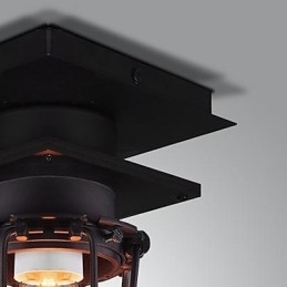 Retro Gesmede Wandlamp Enkele Kop Antieke Herinneringen Lamp Loft Amerikaans IJzer Vintage Kleine Kooien Plafondlamp