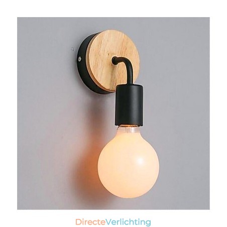 Moderne minimalistische creatieve persoonlijkheid hout ijzer lamp gang balkon slaapkamer nachtkastje ijzer wandlamp Moderne minimalistische creatieve persoonlijkheid hout ijzer lamp gang balkon slaapkamer nachtkastje ijzer wandlamp
