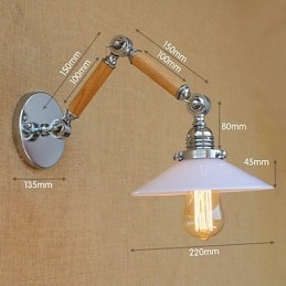 Moderne eigentijdse chromen functie voor Swing Arm Ambient Light Swing Arm Lights Wandlamp