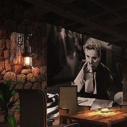 Enkele kop industriële vintage retro houten metalen schilderij kleur wandlamp voor de thuishotel gang decoreren wandlamp