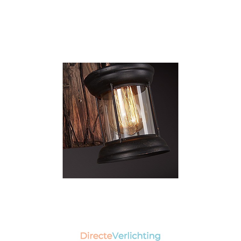 Enkele kop industriële vintage retro houten metalen schilderij kleur wandlamp voor de thuishotel gang decoreren wandlamp