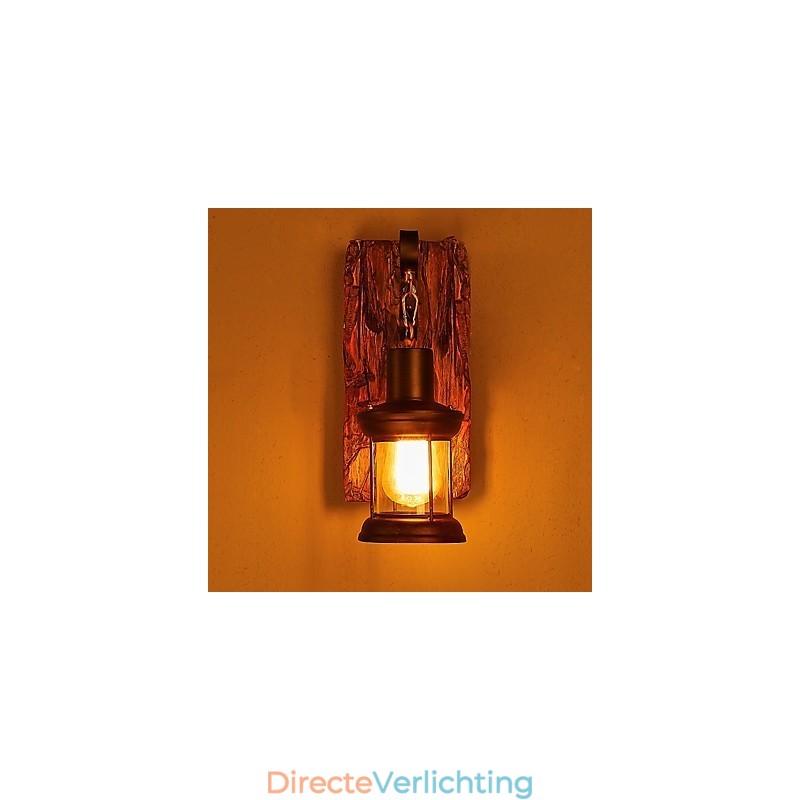 Enkele kop industriële vintage retro houten metalen schilderij kleur wandlamp voor de thuishotel gang decoreren wandlamp