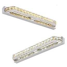 Lange hoogwaardige spiegellamp badkamerverlichting metaal en kristal wandlamp