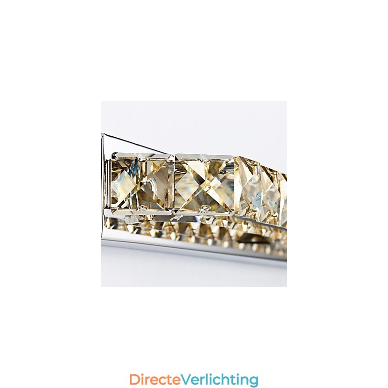 Lange hoogwaardige spiegellamp badkamerverlichting metaal en kristal wandlamp