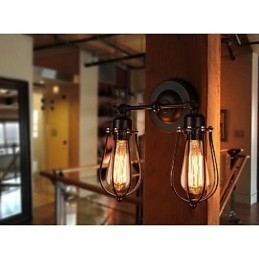Retro Grapefruit American Village Iron Antique Restaurant Gang Gang Wandlamp Wandlamp