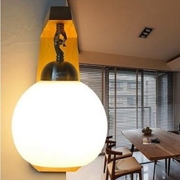 Japanse kunst houten trap muur slaapkamer nachtkastje wandlamp
