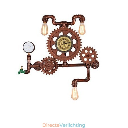 Vintage industriële pijp wandlampen hout tandwielvorm creatieve draaibare verlichting restaurant café bar decoratie verlichting Vintage industriële pijp wandlampen hout tandwielvorm creatieve draaibare verlichting restaurant café bar decoratie verlichting