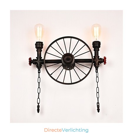Vintage industriële pijp wandlampen creatieve verlichting restaurant café bar decoratie verlichting met 2 licht geverfde afwerking Vintage industriële pijp wandlampen creatieve verlichting restaurant café bar decoratie verlichting met 2 licht geverfde afwerking