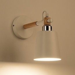 Vintage Hout Art Deco Metaal Metaal Rustiek Wandlamp Woonkamer Eetkamer Hal Wandlamp Zwart Wit Optioneel