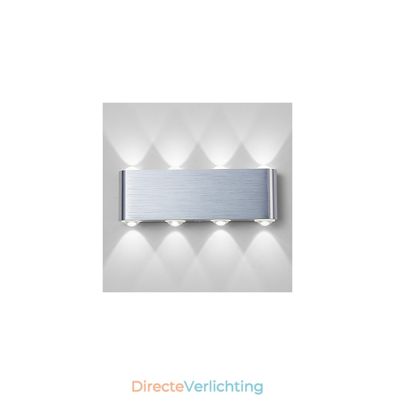 Moderne lichte aluminium inbouw wandlamp geïntegreerd