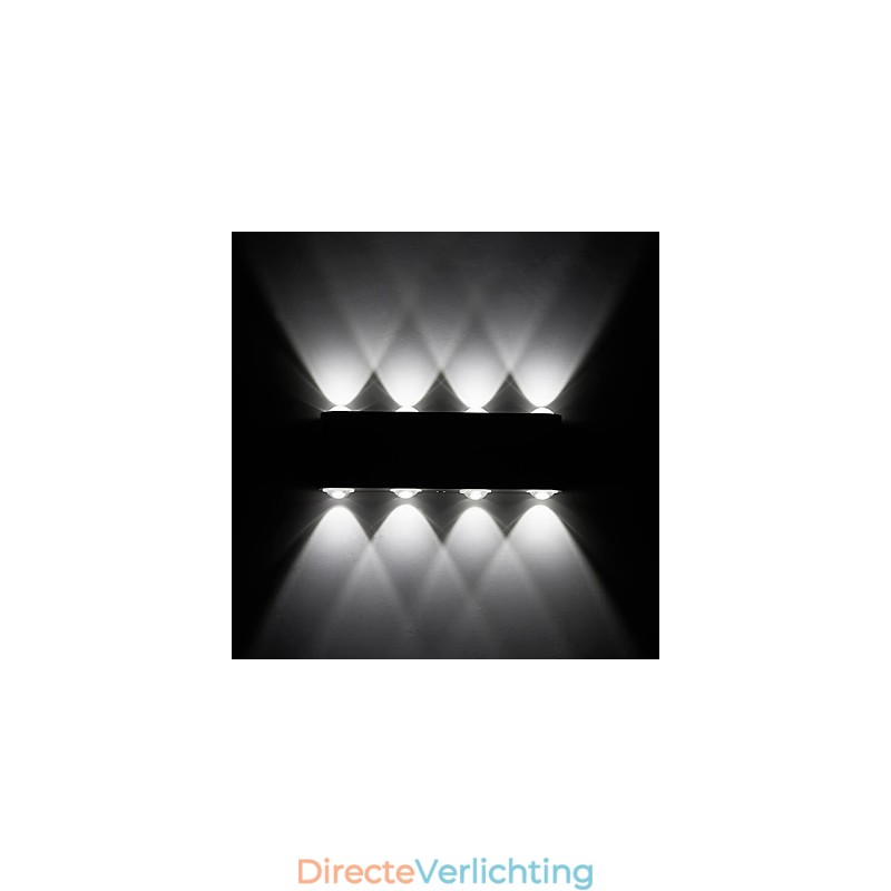 Moderne lichte aluminium inbouw wandlamp geïntegreerd