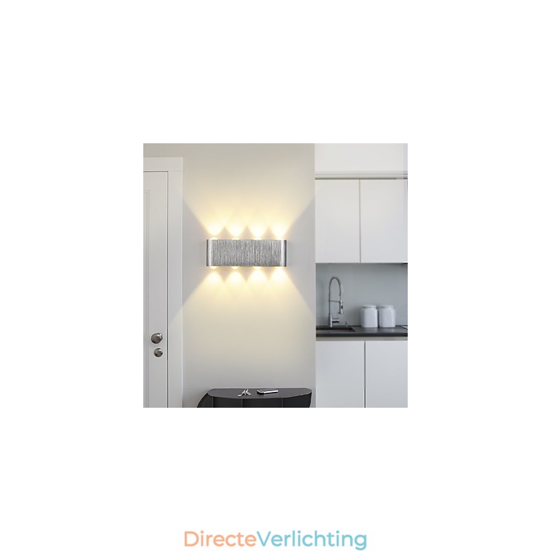Moderne lichte aluminium inbouw wandlamp geïntegreerd