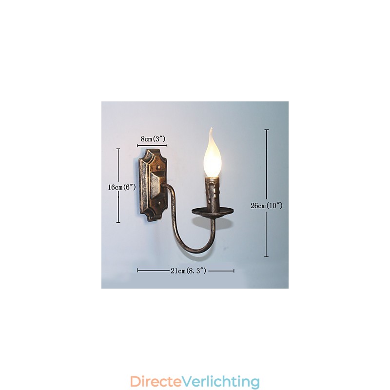 Antieke Wandlamp Kaars Vorm Eenvoudige Gang Balkon Lamp Wandlamp