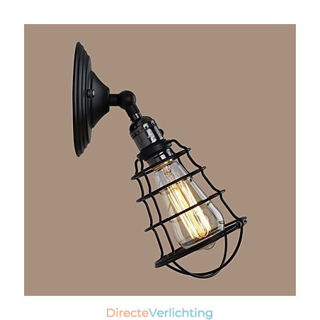 Met schakelaar Vintage 1 Licht Industriële Zwarte Metalen Kooi Loft Wandlamp Woonkamer Eetkamer Hal Café Bars Bar Wandlamp Met schakelaar Vintage 1 Licht Industriële Zwarte Metalen Kooi Loft Wandlamp Woonkamer Eetkamer Hal Café Bars Bar Wandlamp