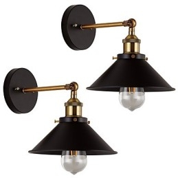 2 stuks Metalen Wandlampen Industriële Wandlamp Vintage Edison Simplicity Lamp voor Café Club Bar Verlichting