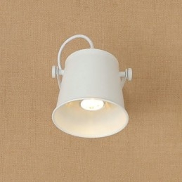 Geschilderde stalen wandlamp Dumb Black American Coffee Decoratie Retro wandlamp Lichtzwaardlamp op de muur
