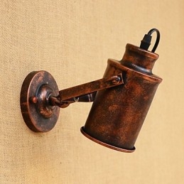 Geschilderde stalen wandlamp Dumb Black American Coffee Decoratie Retro wandlamp Lichtzwaardlamp op de muur