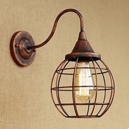 Iron Art RETRO roestkleurige studeerkamer, nachtkastje, Amerikaanse wandlamp