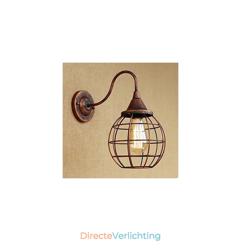 Iron Art RETRO roestkleurige studeerkamer, nachtkastje, Amerikaanse wandlamp