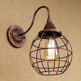 Iron Art RETRO roestkleurige studeerkamer, nachtkastje, Amerikaanse wandlamp