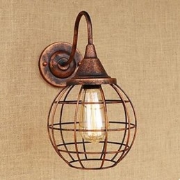 Iron Art RETRO roestkleurige studeerkamer, nachtkastje, Amerikaanse wandlamp