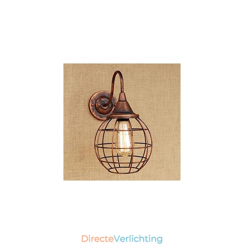 Iron Art RETRO roestkleurige studeerkamer, nachtkastje, Amerikaanse wandlamp