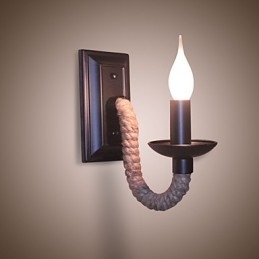 Henneptouw Retro Wandlamp Creatieve Persoonlijkheid Bar IJzeren Kaarslamp