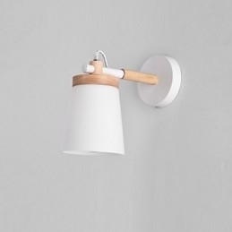 Wandlamp met glazen kap en metalen voet, sfeerverlichting, wandlampen, wandlamp