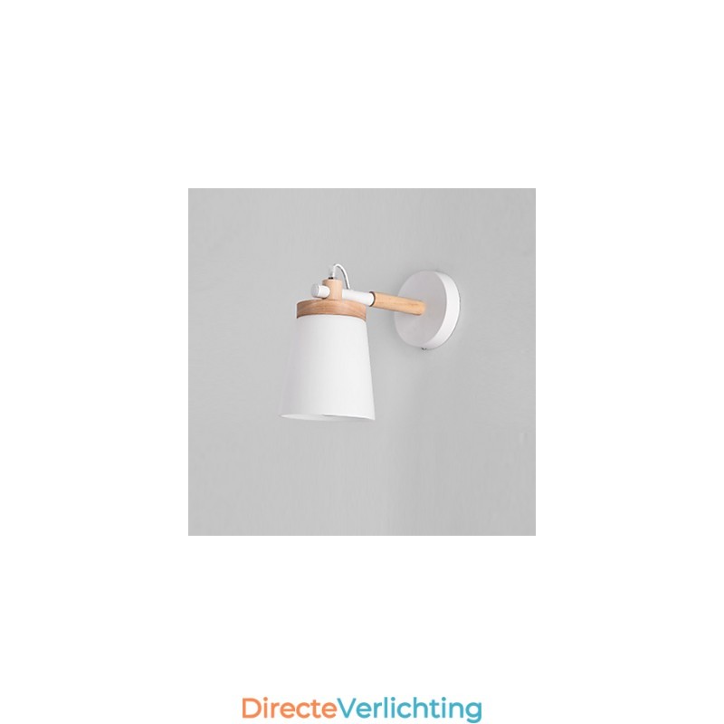 Wandlamp met glazen kap en metalen voet, sfeerverlichting, wandlampen, wandlamp