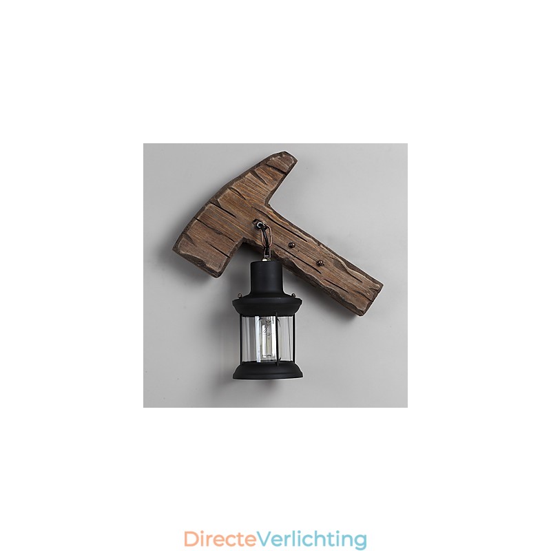 Enkele kop industriële vintage retro houten metalen schilderij kleur wandlamp voor de thuishotel gang decoreren wandlamp