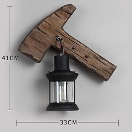 Enkele kop industriële vintage retro houten metalen schilderij kleur wandlamp voor de thuishotel gang decoreren wandlamp