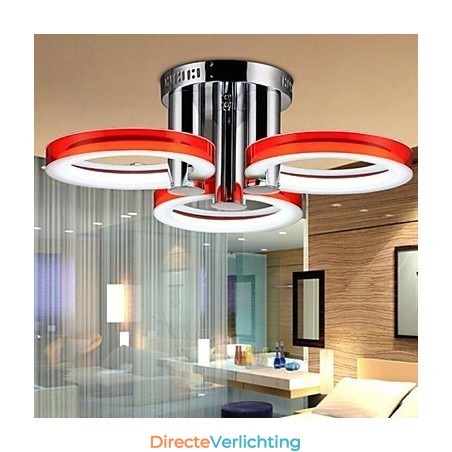 Moderne, eigentijdse kroonluchter van chroommetaal, inbouw Moderne, eigentijdse kroonluchter van chroommetaal, inbouw