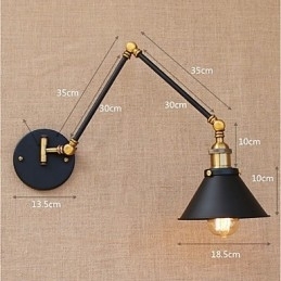 Vintage Country Electroplated Feature voor Mini Stijl Swing Arm Oogbescherming Downlight Swing Arm Lights