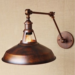 Lange arm Half roestig Industrieel Retro Nostalgisch Intrekbaar Vouwbaar Wandlamp Wandlamp