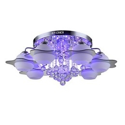 Afstandsbediening 7 lampen met blauwe rode moderne plafondlamp inbouw