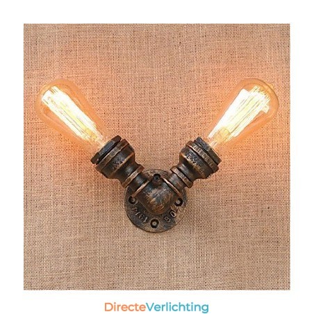 Nostalgia Eenvoudige Waterpijp Decoratieve Kleine Wandlamp Wandlamp