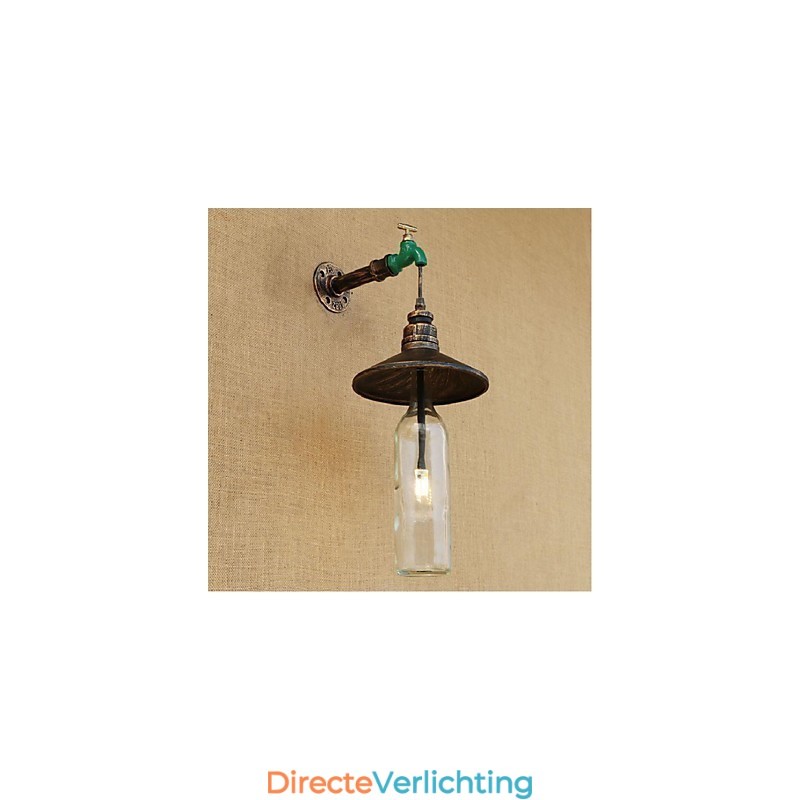 Edison Retro Decoratieve Waterpijp Wijnfles Wandlamp Wandlamp