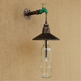 Edison Retro Decoratieve Waterpijp Wijnfles Wandlamp Wandlamp