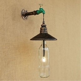 Edison Retro Decoratieve Waterpijp Wijnfles Wandlamp Wandlamp