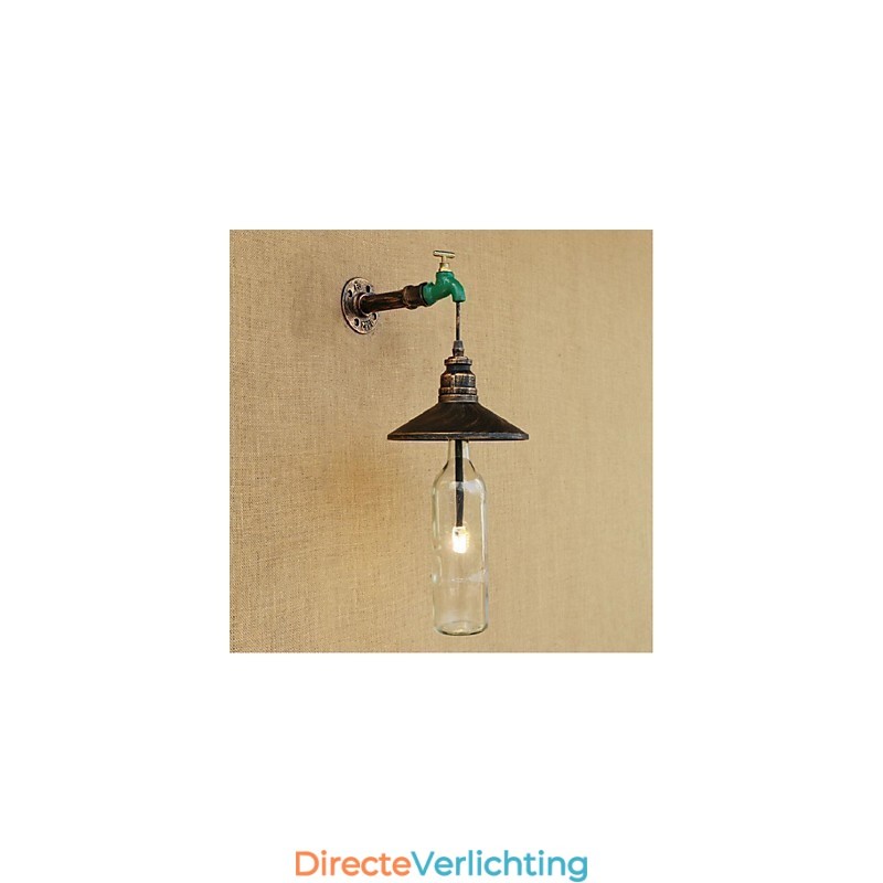 Edison Retro Decoratieve Waterpijp Wijnfles Wandlamp Wandlamp