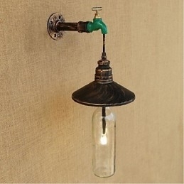 Edison Retro Decoratieve Waterpijp Wijnfles Wandlamp Wandlamp