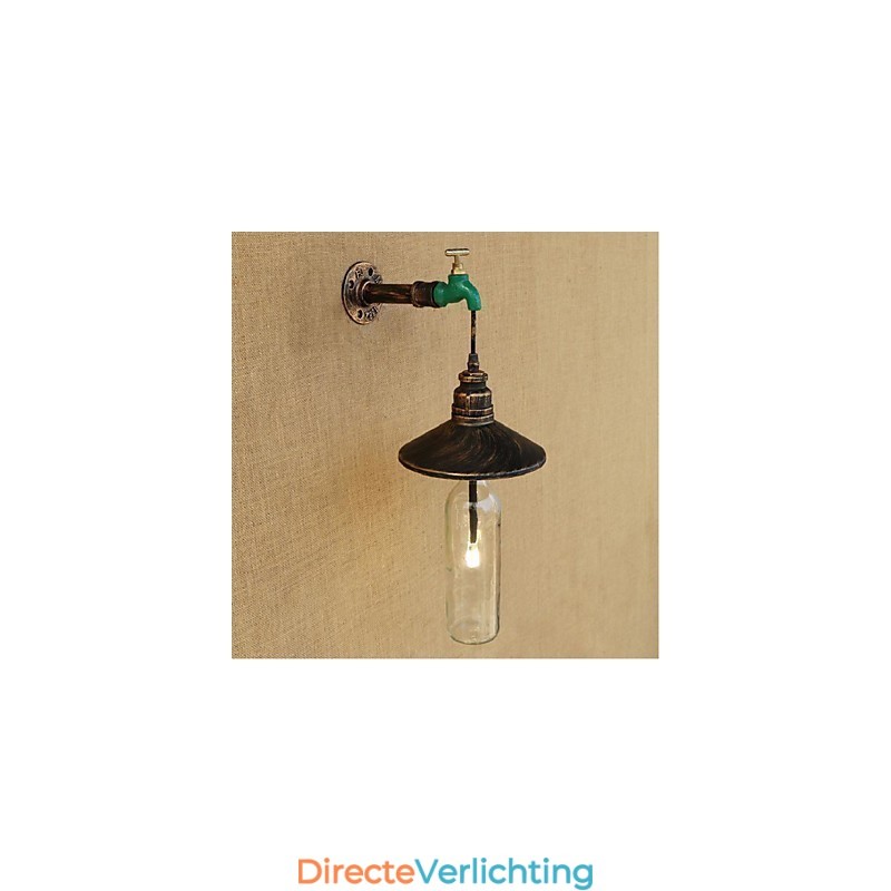 Edison Retro Decoratieve Waterpijp Wijnfles Wandlamp Wandlamp
